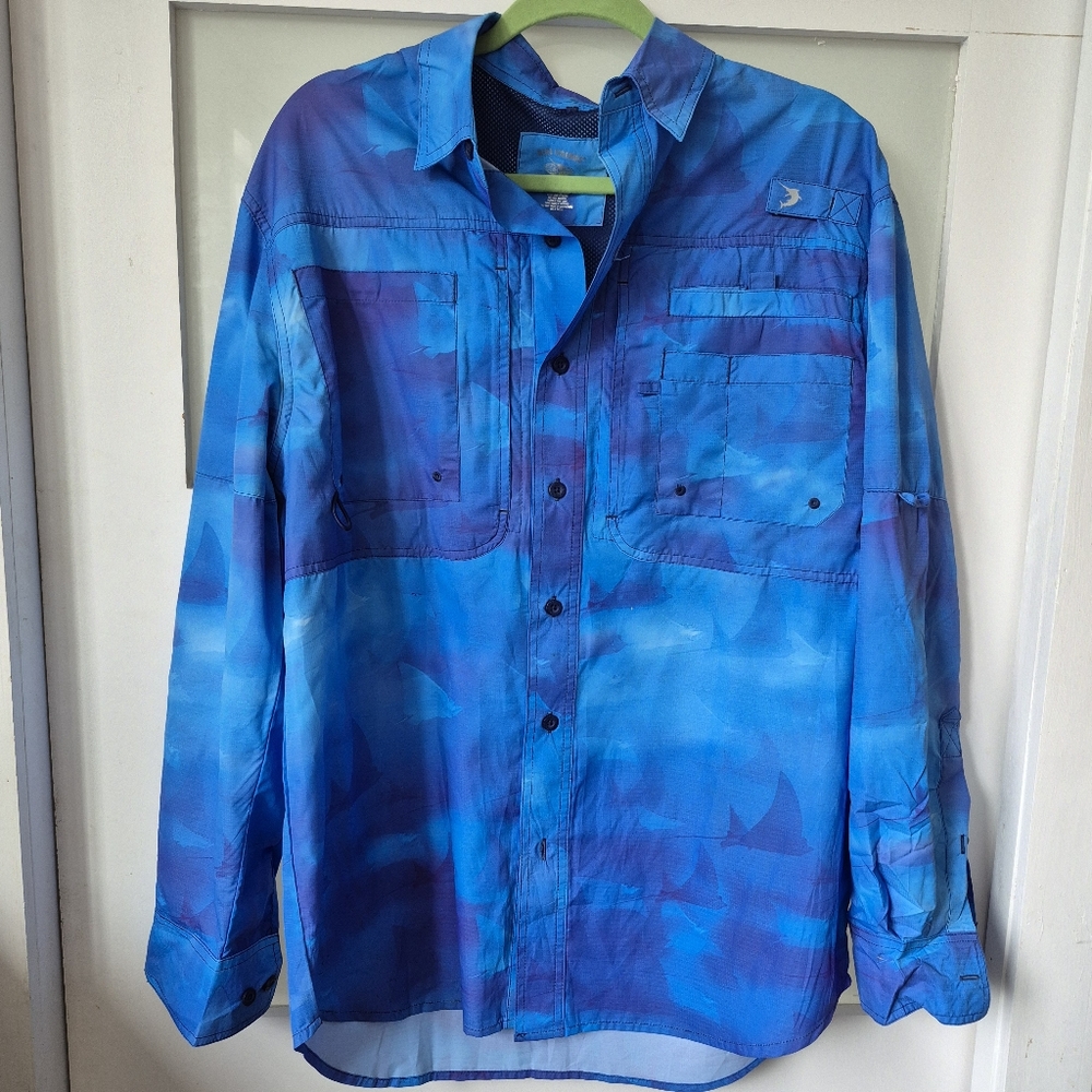 Reel Legends Mens Lightweight Vented Shirt Size M
